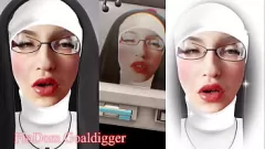 play Zakonnica w okularach hipnotyzuje się z Joi i Fetish Fantasy - Jessica Rabbit Cosplay