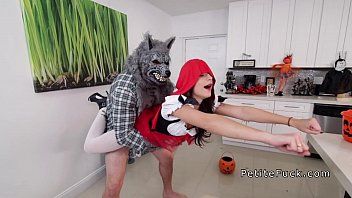 play Little Red Riding Hood gets it in the throat and in the ass from the sly wolf who wants her